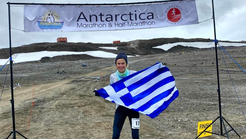Mαρία-Ελουίζα Σταβάρα-Μητσιά: Η πρώτη Ελληνίδα που τερματίζει στο μαραθώνιο της Ανταρκτικής