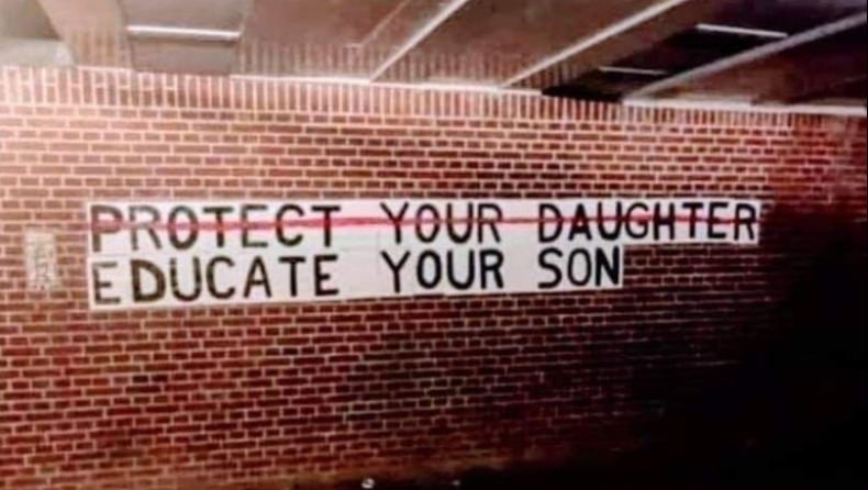 Κανένα «εκπαιδεύστε τον γιο σας». Μόνο «προστατεύστε την κόρη σας»