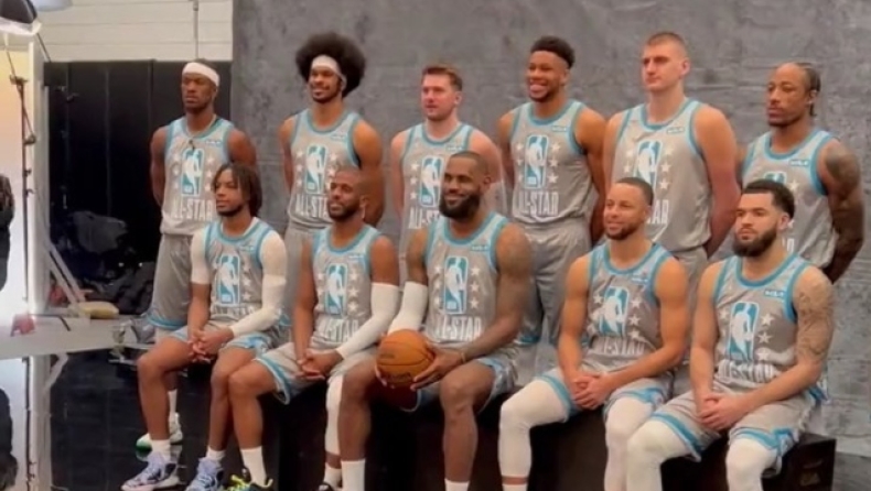 NBA All Star Game 2022: Η φωτογράφιση των Team LeBron και Team Durant (vid)