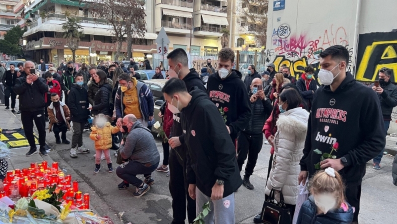 Η ΚΑΕ Ολυμπιακός τίμησε την μνήμη του Άλκη στο σημείο της δολοφονίας του