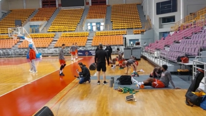 Κύπελλο μπάσκετ Final 4: Η προπόνηση του Ολυμπιακού στην Κρήτη (vid)
