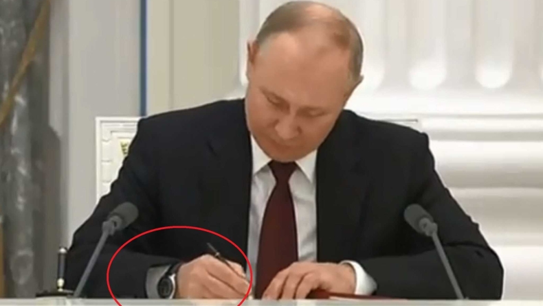 Σάλος με το διάγγελμα Πούτιν: Το ρολόι του δείχνει οτι ήταν «κονσέρβα» (vid)