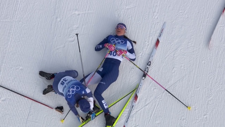 Χειμερινοί Ολυμπιακοί Αγώνες: Σκιέρ βοήθησε αντίπαλό της που έπεσε στο χιόνι μένοντας από δυνάμεις (vid)