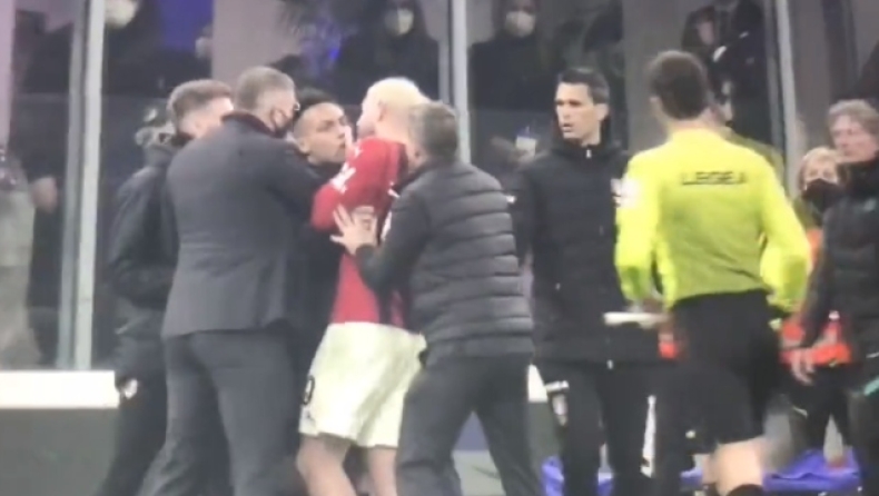 Ίντερ - Μίλαν: Ο Λαουτάρο Μαρτίνες τα έβαλε με τον Τέο Ερνάντες και τον έφτυσε στο πρόσωπο (vid)