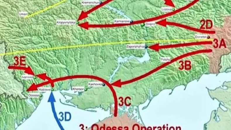 O χάρτης της εισβολής στην Ουκρανία: Σε τρία σημεία επιχειρούν οι Ρώσοι (vid)