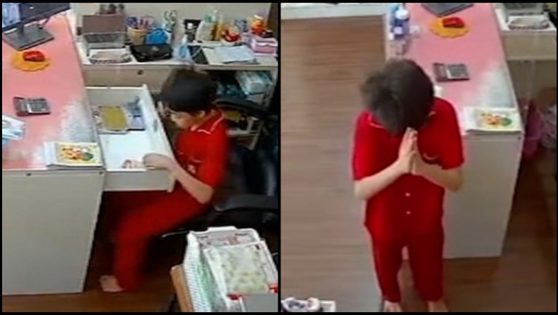 Πιτσιρικάς κλέβει το ταμείο το γονιών του, αλλά τα γυρίζει πίσω λόγω κάμερας και ζητάει συγγνώμη (vid)