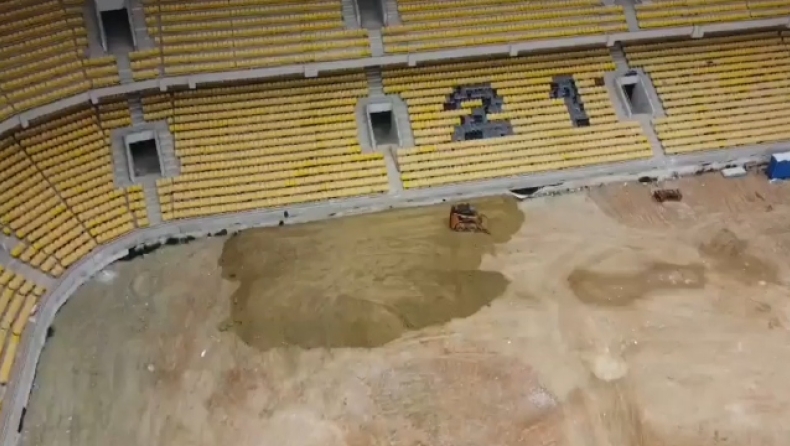 ΑΕΚ: Ξεκίνησαν οι εργασίες κατασκευής του χλοοτάπητα στην «Αγιά Σοφιά - OPAP Arena» (vid)