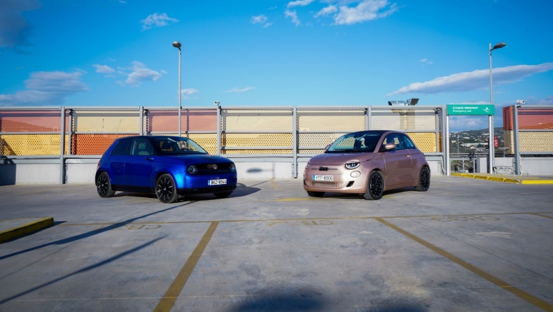Fiat 500e Cabrio VS Honda e Advance: City Icons