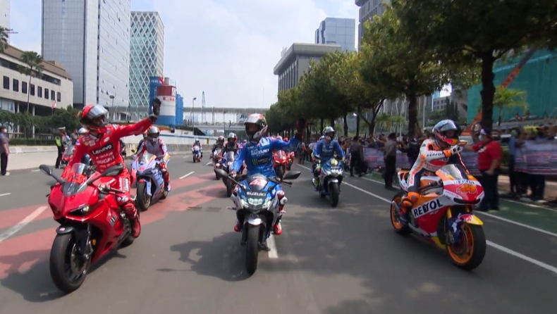 Το MotoGP κάνει βόλτα στους δρόμους της Τζακάρτα (vid)