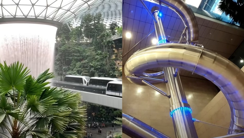 Tο αεροδρόμιο που δεν θες να «πετάξεις»: Έχει τη μεγαλύτερη τσουλήθρα του κόσμου και τραμπολίνο από δίχτυα (vids)