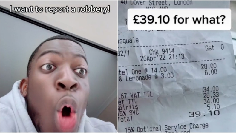 Έξαλλος πελάτης καταγγέλλει «ληστεία»: «Κάποιος να καλέσει την αστυνομία, με χρέωσαν 39 λίρες για δυο βότκες!» (vid)