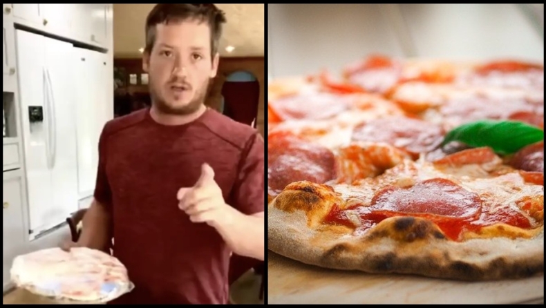 Ο τρόπος που κόβει ένας τύπος την κατεψυγμένη πίτσα πριν την ψήσει δίχασε τον κόσμο (vid)