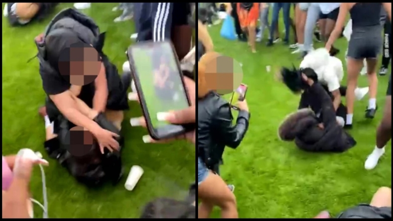 Απίστευτο ξύλο στο Hyde Park σε συνάντηση κάνναβης: Νεαρός πλάκωσε γυναίκα και οι άλλοι κοιτούσαν (vid)