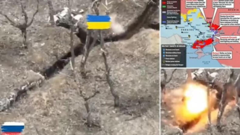 Η στιγμή που ο «Ράμπο» Ουκρανός τα βάζει μόνος του με μια ομάδα Ρώσων λίγο πριν τον σκοτώσουν (vid)