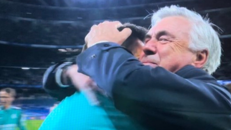 Ρεάλ Μαδρίτης: Ο Αντσελότι μετά την πρόκριση αγκάλιασε τον γιο του και ξέσπασε σε κλάματα (vid)