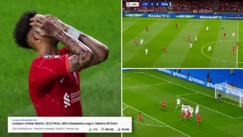 Λίβερπουλ - Ρεάλ Μαδρίτης: Χιλιάδες οπαδοί έβλεπαν Pro Evolution Soccer στο YouTube νομίζοντας ότι είναι ο τελικός