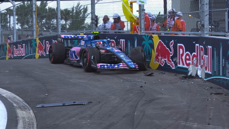 Formula 1, Μαϊάμι: O Όκον «έφαγε» 51 G χτυπώντας στον τοίχο (vid)