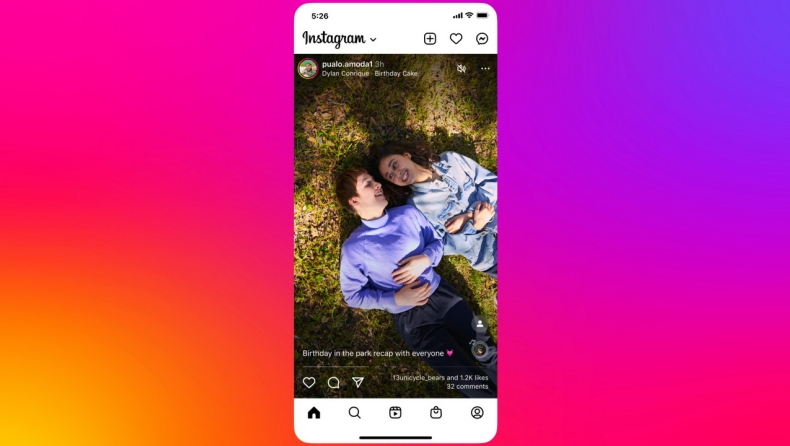 Το Instagram δοκιμάζει χρονολόγιο που θα πιάνει όλη την οθόνη του χρήστη