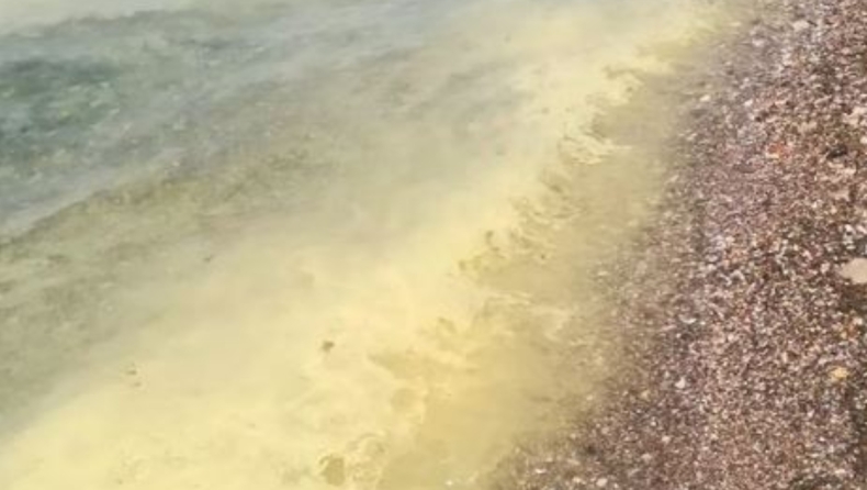 Η θάλασσα στην Πάτρα έγινε… κίτρινη! (vid)