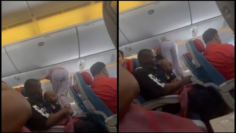 Η πιο ενοχλητική επιβάτης αεροπλάνου: Σκαρφάλωσε στα καθίσματα άλλων για να φτάσει στο δικό της (vid)