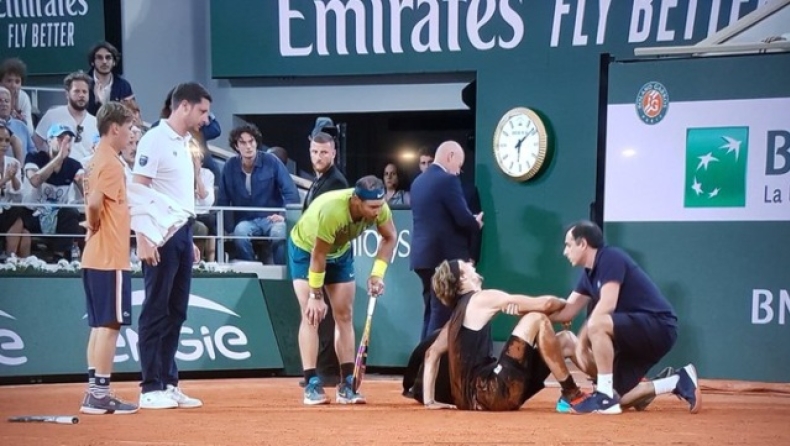 Ζβέρεφ: Ο σοκαριστικός τραυματισμός που τον έθεσε «νοκ-άουτ» από το Roland Garros (vid)