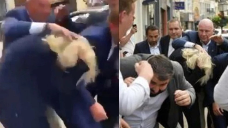 Με αυγά υποδέχθηκαν την Λεπέν στην Β. Γαλλία: Την έβριζαν και φυγαδεύτηκε (vid)