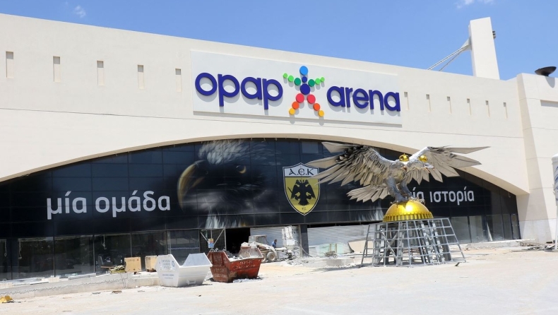 ΑΕΚ: Εντυπωσιάζει η κεντρική είσοδος της OPAP Arena
