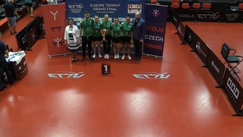 Πινγκ πονγκ: Ο Παναθηναϊκός έγραψε ιστορία, πήρε τον τίτλο στο Europe Trophy