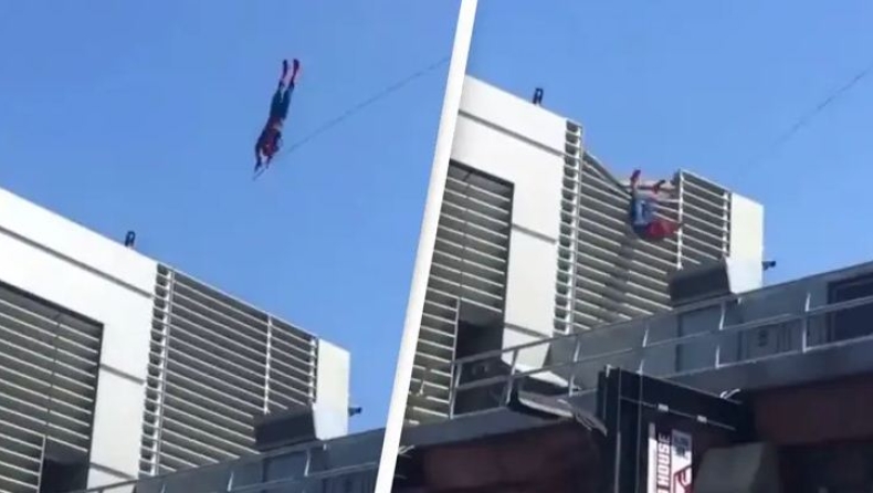 Ο Spiderman τσακίστηκε πάνω σε τοίχο (vid)