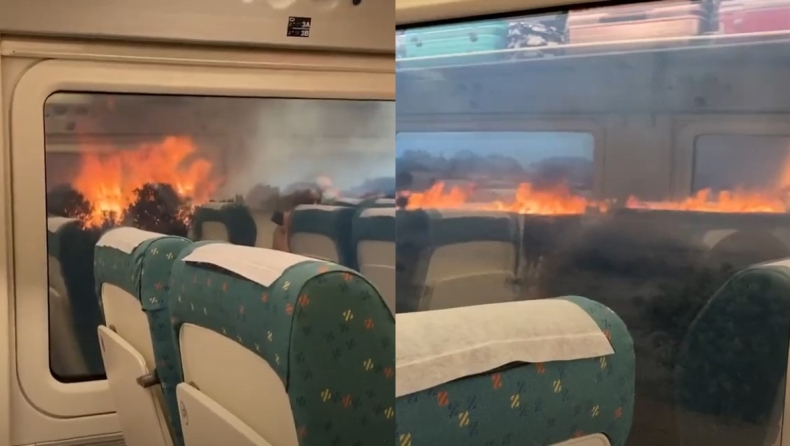 Κόλαση επί γης: Τρένο στην Ισπανία βρέθηκε στη μέση της φωτιάς - «Μυρίζαμε τον καπνό μέσα στο βαγόνι» (vid)