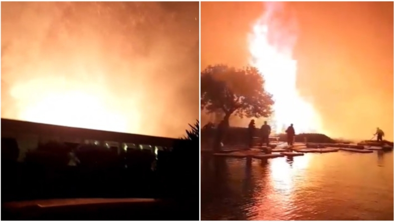 Οι φλόγες μέσα στο Amanzoe στο Κρανίδι: Συγκλονιστικά βίντεο με εικόνες που κόβουν την ανάσα (vid)