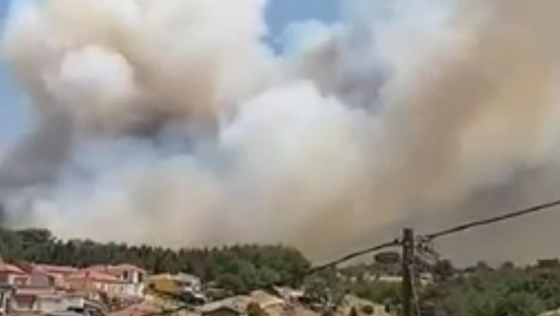 Φωτιά στη Λέσβο: Εκκενώνεται και το χωριό Σταυρός (vid)