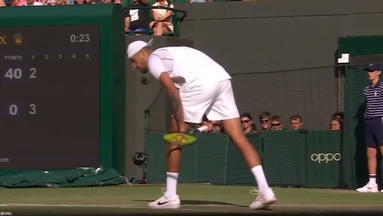 Wimbledon: Με σερβίς κάτω από τα πόδια πήρε πόντο ο Κύργιος κόντρα στον Τσιτσιπά (vid)