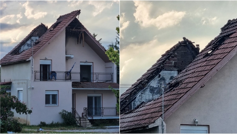Κεραυνός χτύπησε κατοικημένο σπίτι στη Λάρισα: Άνοιξε τρύπα στα κεραμίδια