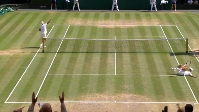 Wimbledon: Ο εκπληκτικός πόντος του Κύργιου και η ανεπιτυχής βουτιά του «τερματοφύλακα» Τζόκοβιτς (vid)
