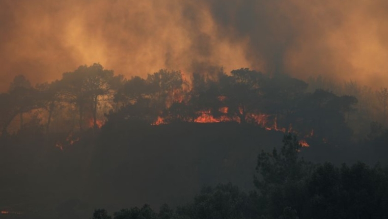 Καίγεται η Λέσβος για 3η μέρα: Με υπεράνθρωπη προσπάθεια δεν μπήκε η φωτιά στην Βρίσα (vid)