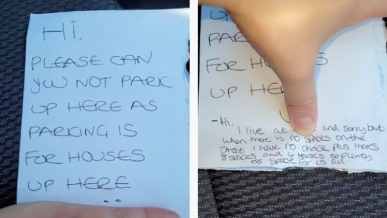 Της άφησε γράμμα για το παρκάρισμα σε δρόμο της Βρετανίας και πήρε «στεγνή» απάντηση (vid)