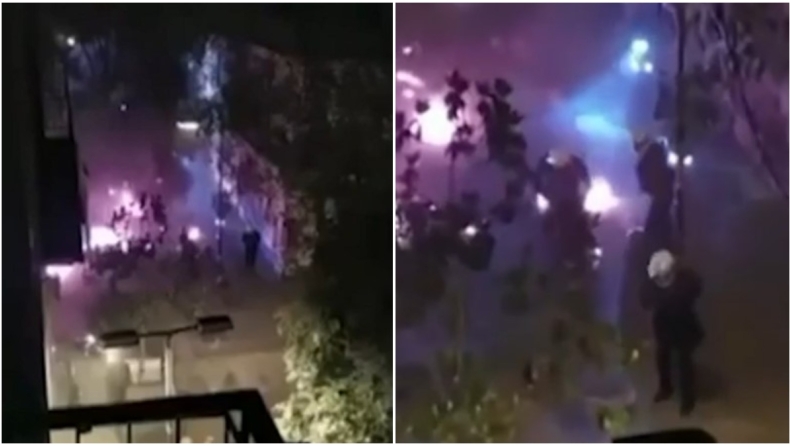 H στιγμή που αστυνομικός καίγεται από μολότοφ στα Εξάρχεια: Δύο άνδρες της ΕΛ.ΑΣ με εγκαύματα (vid)
