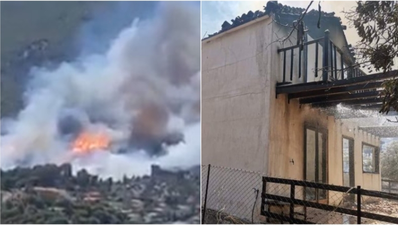 Μεγάλη φωτιά στο Πόρτο Γερμενό: Κάηκαν τα πρώτα σπίτια (vid)