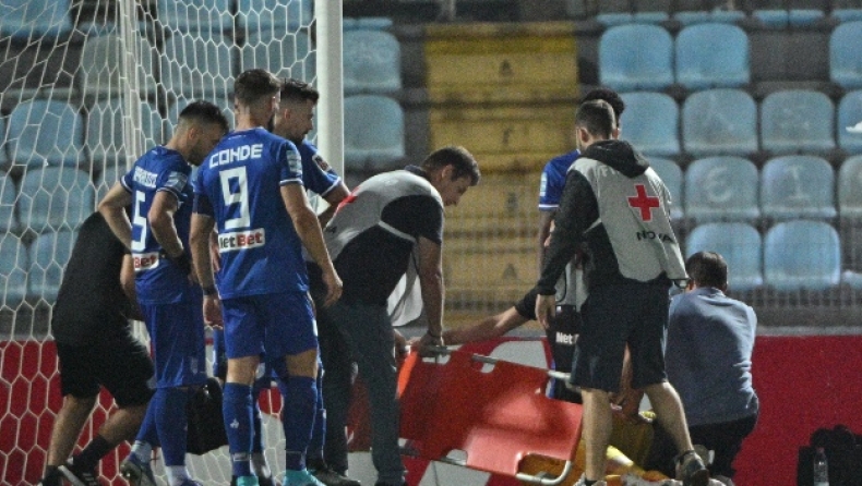 ΠΑΣ Γιάννινα: Μεταφέρθηκε στο νοσοκομείο ο Πριόρ, του τοποθετήθηκε κολάρο στον αυχένα