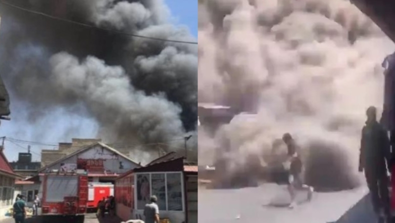 Τρομακτικές εκρήξεις σε εμπορικό κέντρο της Αρμενίας, κόβουν την ανάσα (vids)