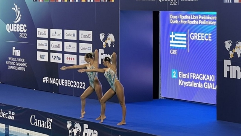 Συγχρονισμένη Κολύμβηση: Με την 5η επίδοση στον τελικό του ελεύθερου οι Φραγκάκη και Γιαλαμά
