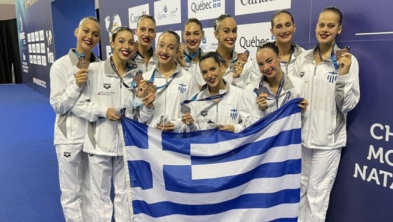 Συγχρονισμένη κολύμβηση: Χάλκινο η εθνική ομάδα στο highlight