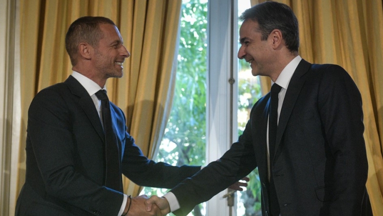 Συνάντηση του Κ. Μητσοτάκη με τον Πρόεδρο της UEFA, Aleksander Čeferin, την Τετάρτη στο Μέγαρο Μαξίμου