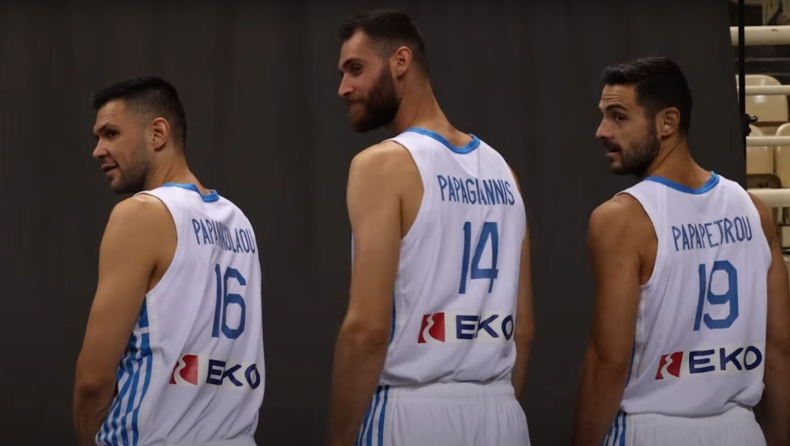 Εθνική Ελλάδας: Πειράγματα, Antetokounbros και η συμμορία των... «Παπ» στην φωτογράφηση (vid)