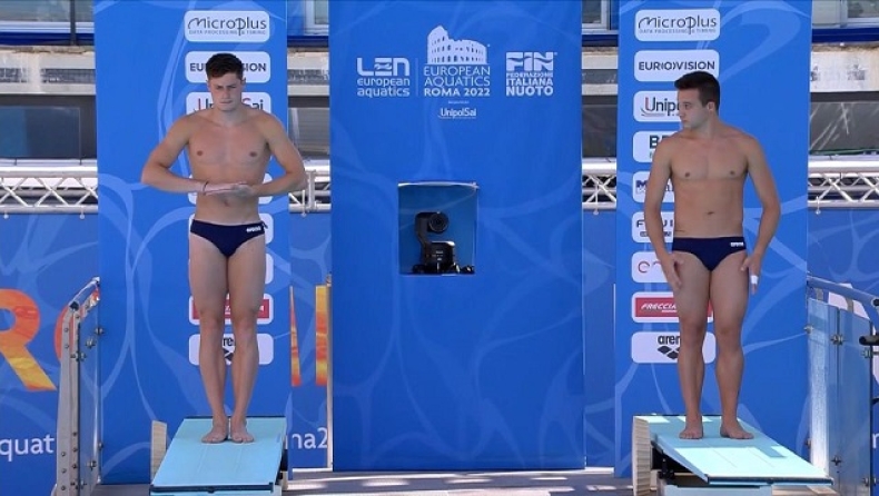 Καταδύσεις: Στην 6η θέση οι Αυθίνος και Μόλβαλης στα 3μ. συγχρονισμένων στο ευρωπαϊκό της Ρώμης