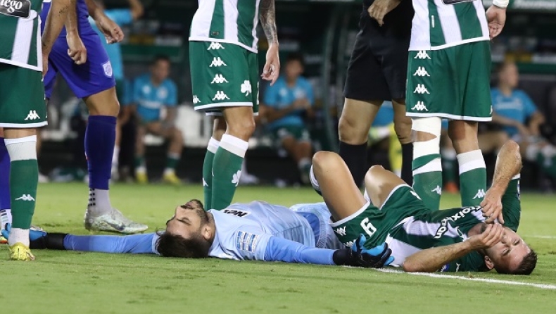 Παναθηναϊκός-ΠΑΣ Γιάννινα: Σοκαριστικός τραυματισμός του Σούλη μετά από σύγκρουση με τον Σπόραρ (vid)