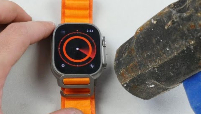 Πώς ανταποκρίνεται και πόσο αντέχει το Apple Watch Ultra σε χτυπήματα με σφυρί; (vid)