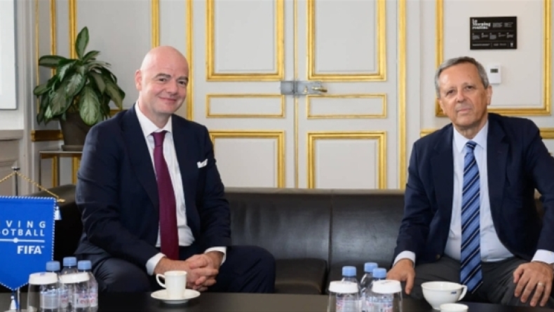 Συνάντηση του Παναγιώτη Μπαλτάκου με τον πρόεδρο της FIFA Τζιάνι Ινφαντίνο