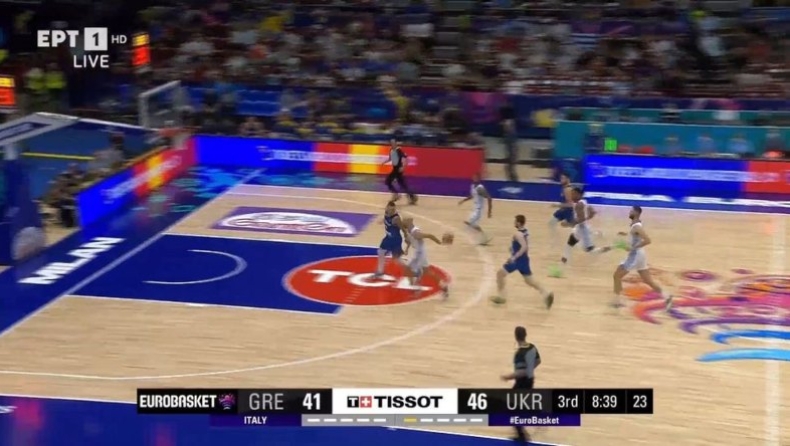 EuroBasket 2022, Ελλάδα - Ουκρανία: Μαγική ασίστ του Καλάθη στον Nτόρσεϊ πίσω από την πλάτη (vid)